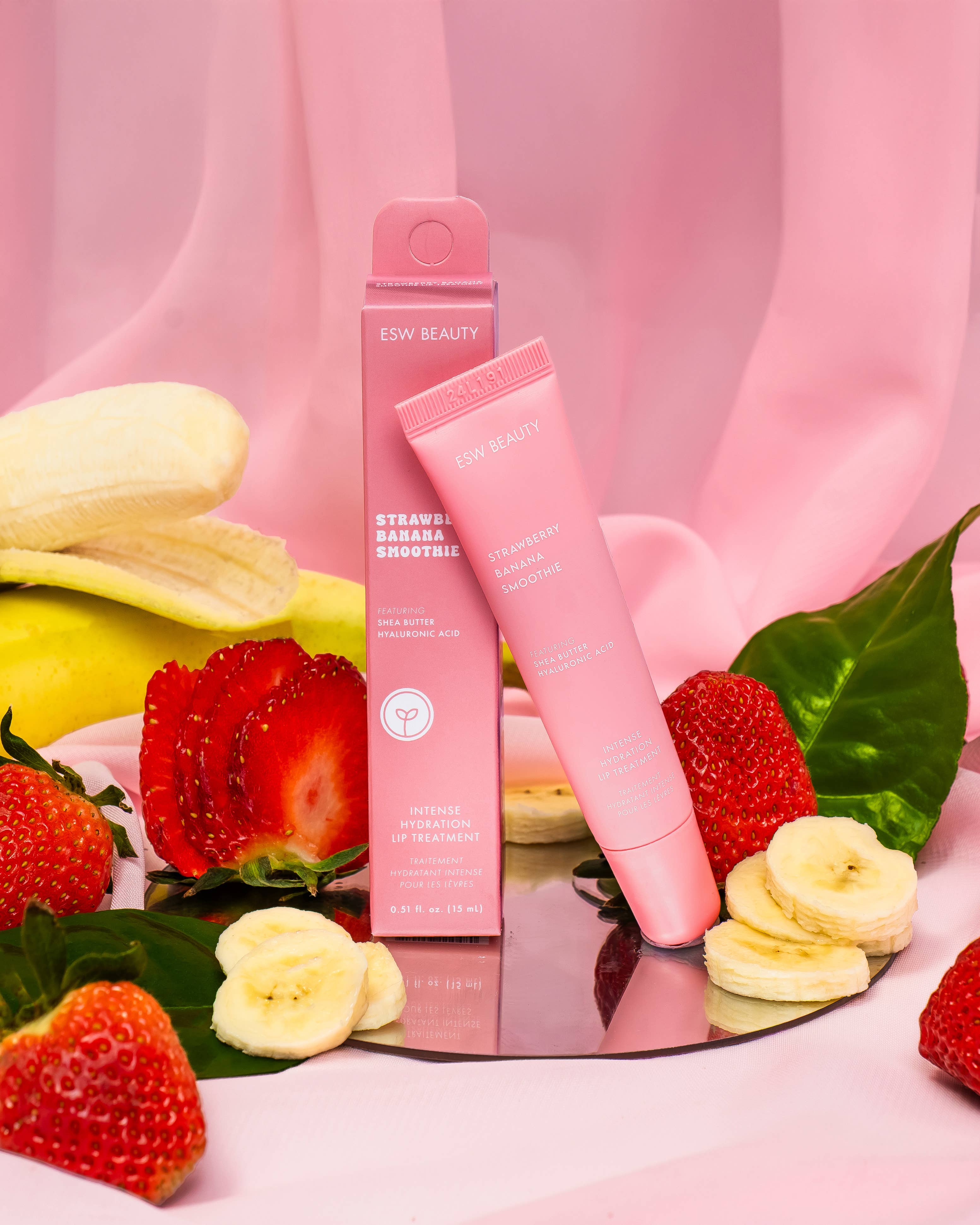 ESW BEAUTY - Strawberry Banana Smoothie Intense Hydration Lip Treatment - Image 3