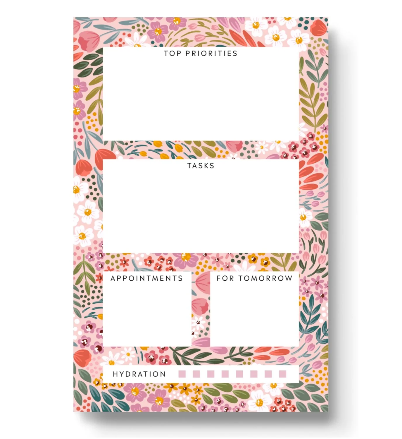Summer Meadows Daily Planner Notepad, 8.5x5.5 in.