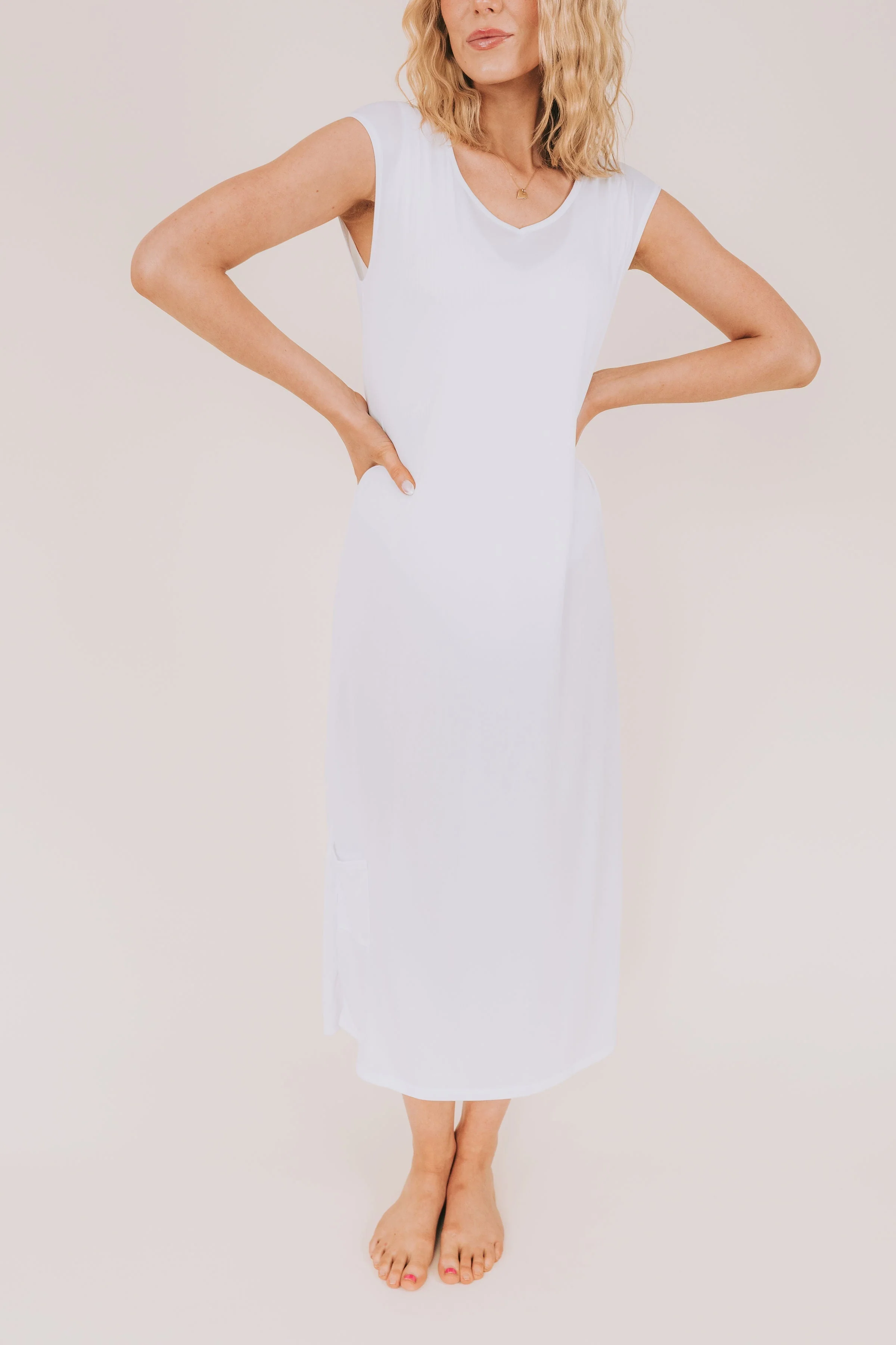 The White: Rylie Slip - Extended Sizing!