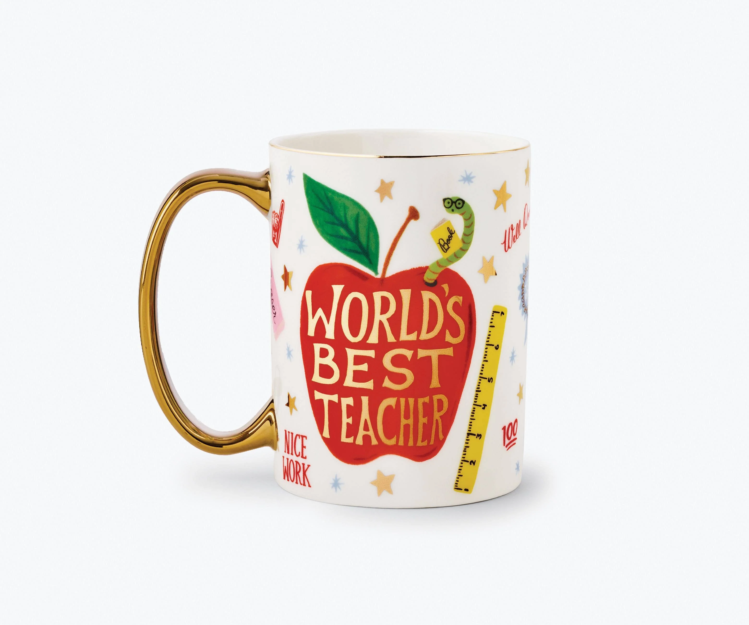 RIFLE PAPER CO - World's Best Teacher Porcelain Mug - Image 2